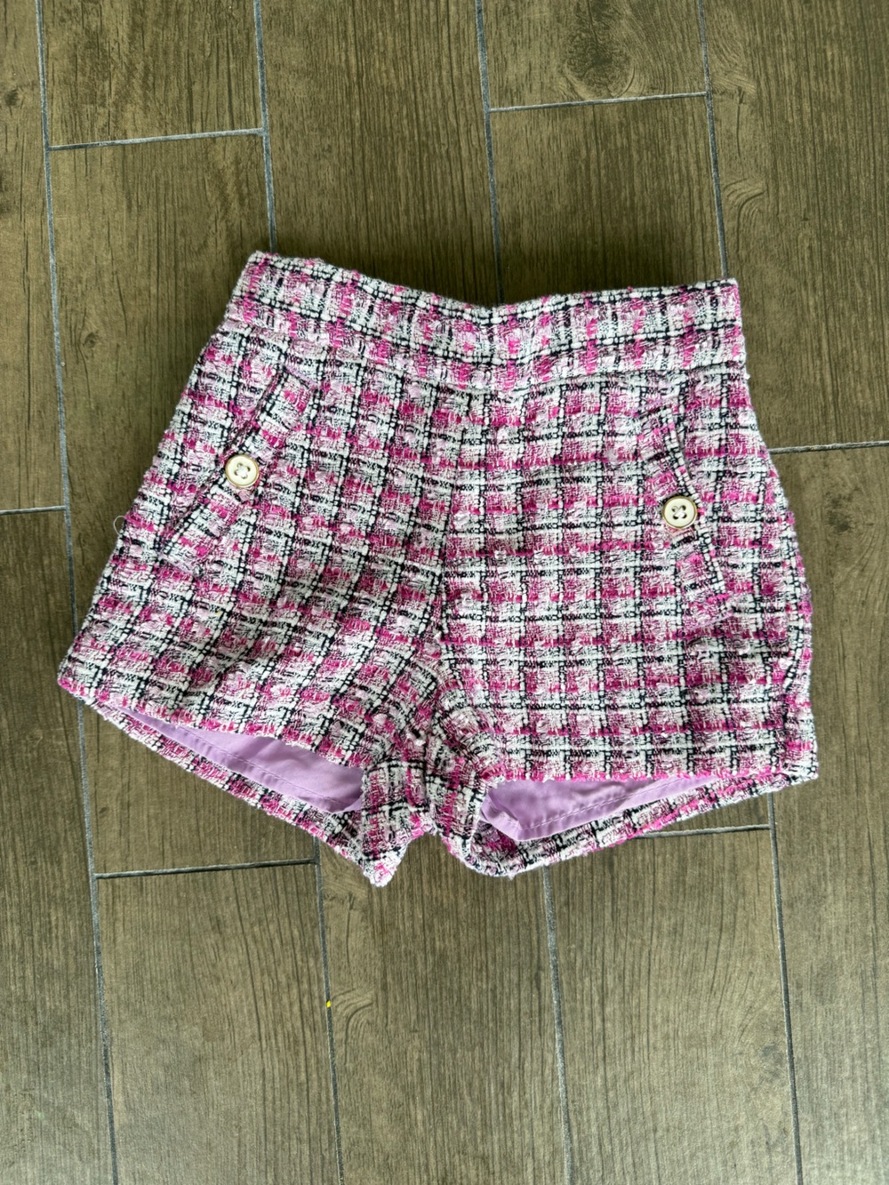 Janie and Jack Pink Tweed Shorts